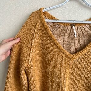Free People Crop Knit Sweater